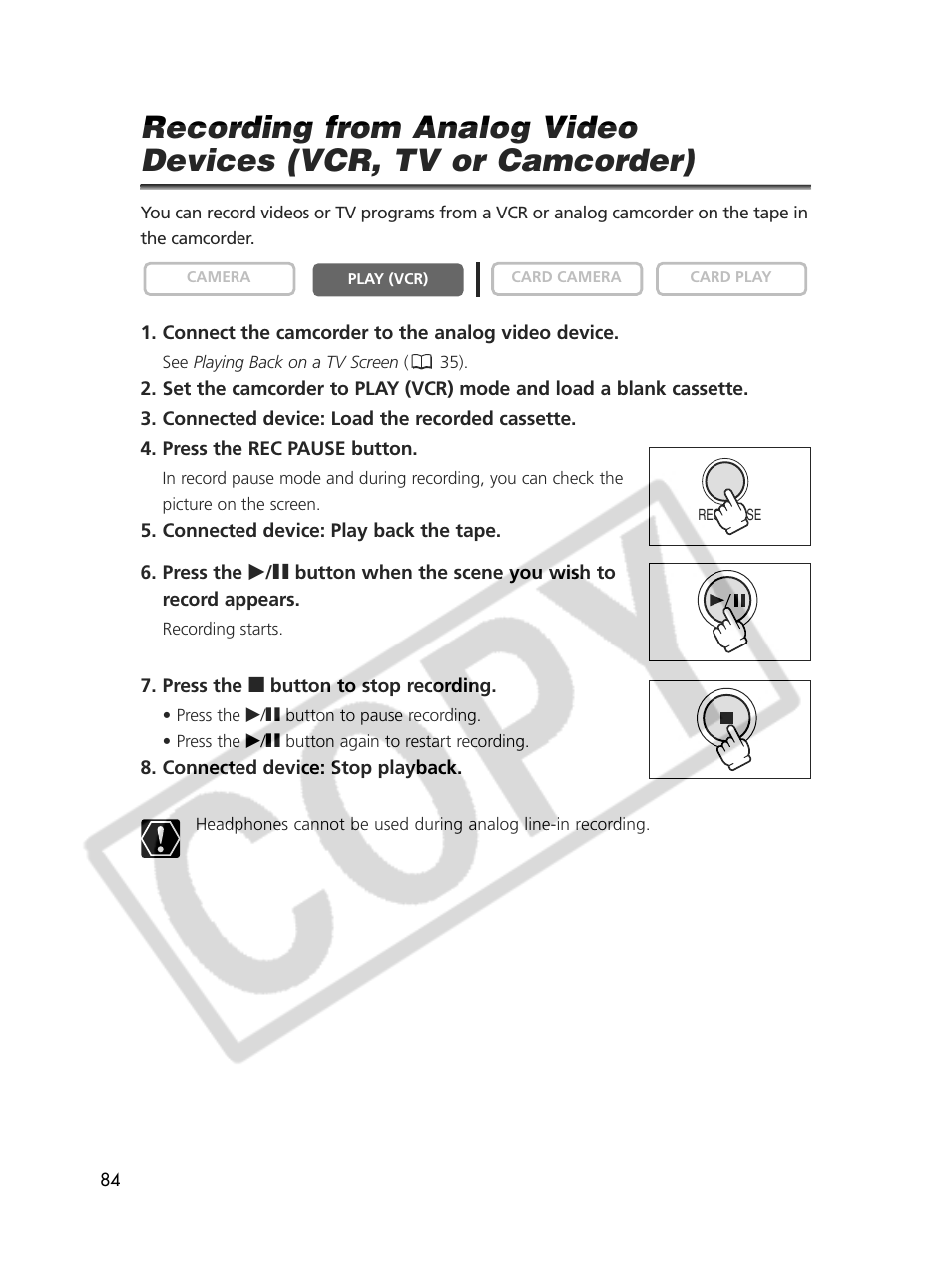 Canon Elura 70 User Manual | Page 84 / 162