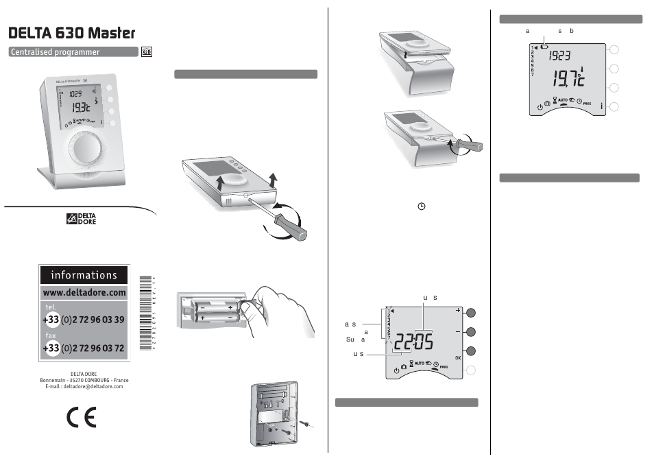 Delta Dore PACK DELTA 630 User Manual | 1 page