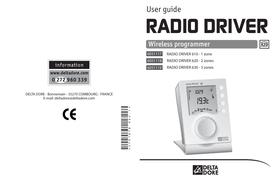 Delta Dore 620 RADIO DRIVER User Manual | 16 pages