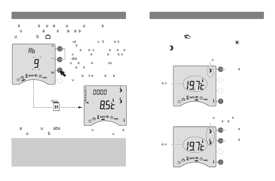 Absence mode, Continuous mode | Delta Dore 620 RADIO DRIVER User Manual | Page 6 / 16