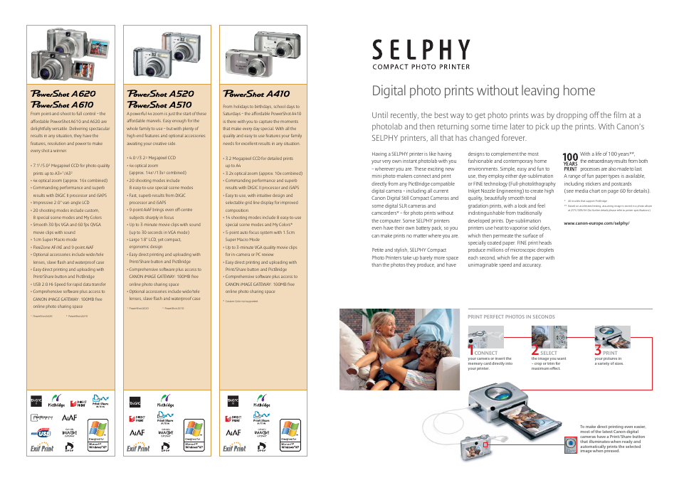 Digital photo prints without leaving home | Canon Compact Cameras User Manual | Page 6 / 17