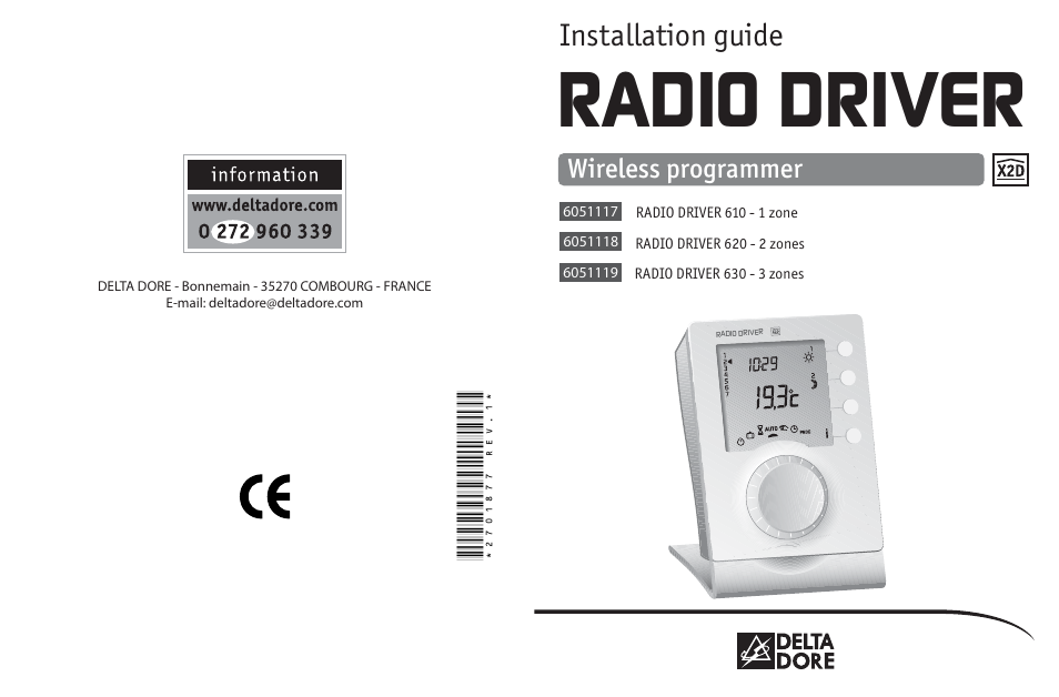 Delta Dore 620 RADIO DRIVER Installation User Manual | 14 pages