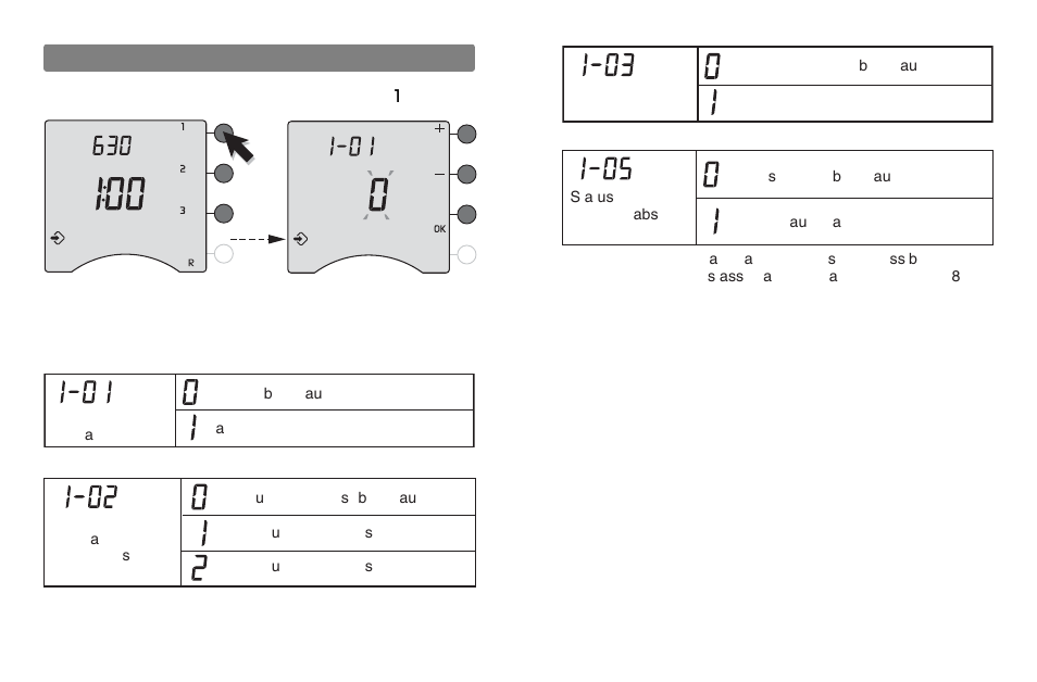 Basic configurations (menu 1) | Delta Dore 620 RADIO DRIVER Installation User Manual | Page 5 / 14