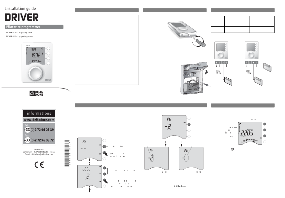 Delta Dore 620 DRIVER Installation User Manual | 2 pages