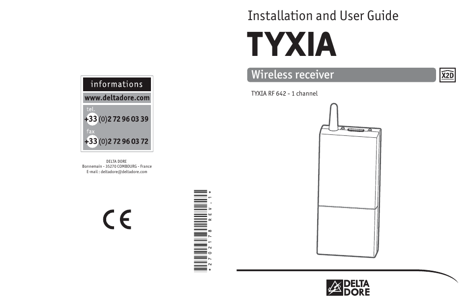 Delta Dore RF 642 User Manual | 12 pages