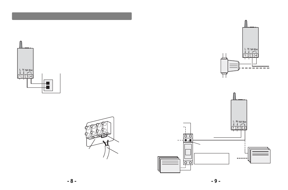 Connecting a boiler without thermostat input, Connection to the heating, Connecting a boiler with thermostat input | Delta Dore RF 642 User Manual | Page 5 / 12