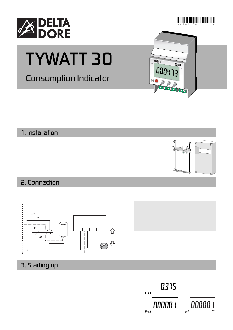 Delta Dore TYWATT 30 User Manual | 2 pages