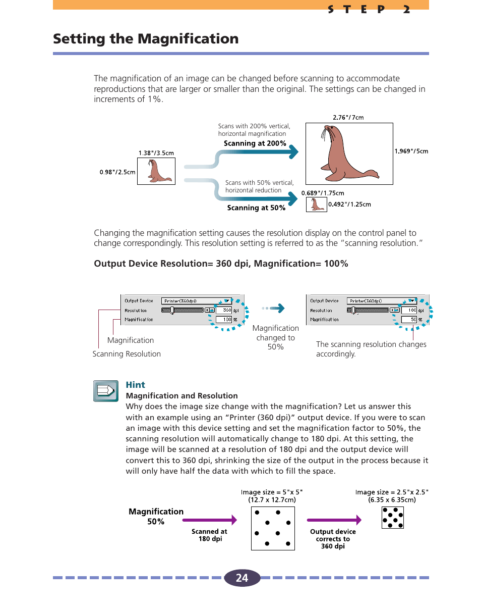 Setting the magnification, P. 24, P. 24) | Canon FS 2710 User Manual | Page 24 / 80