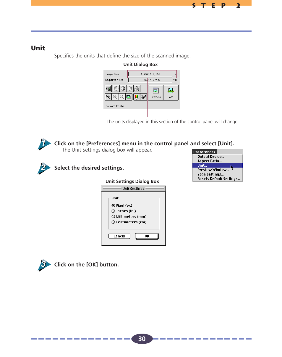 Unit, P. 30, P. 30) | 30 unit | Canon FS 2710 User Manual | Page 30 / 80