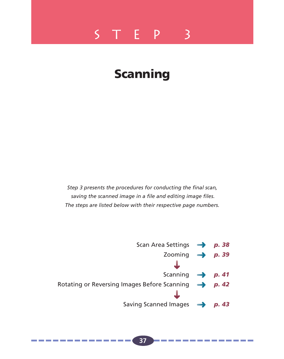 Step 3 scanning, P. 37, Scanning | Canon FS 2710 User Manual | Page 37 / 80