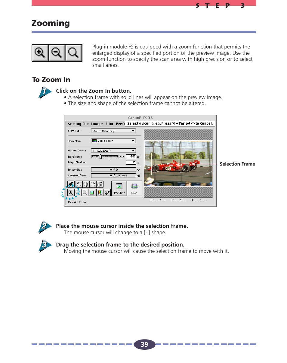 Zooming, P. 39, P.39) | Canon FS 2710 User Manual | Page 39 / 80