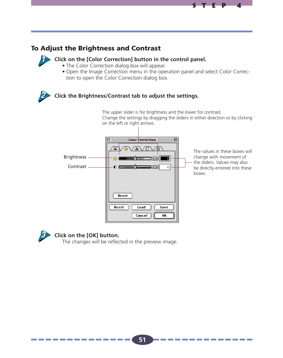 51 to adjust the brightness and contrast | Canon FS 2710 User Manual | Page 51 / 80
