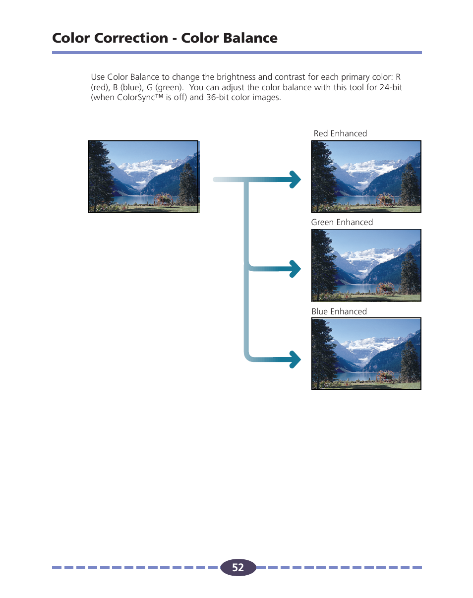 Color correction - color balance, P. 52, P. 52) | Color balance | Canon FS 2710 User Manual | Page 52 / 80