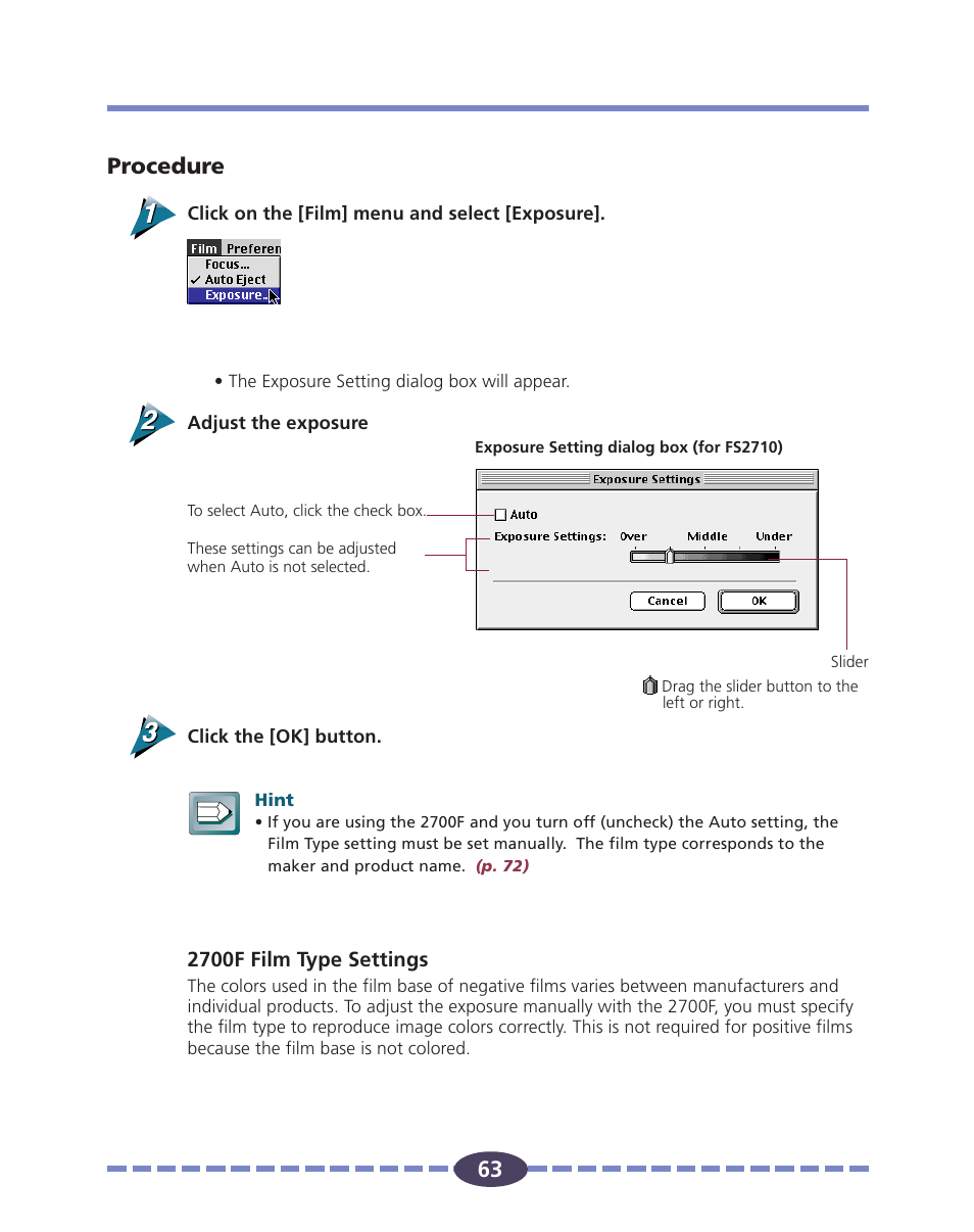 63 procedure | Canon FS 2710 User Manual | Page 63 / 80