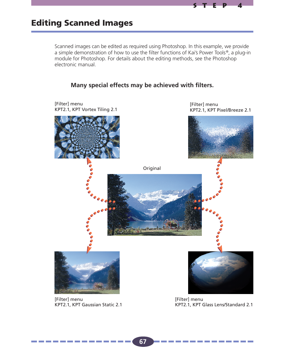Editing scanned images, P. 67 | Canon FS 2710 User Manual | Page 67 / 80