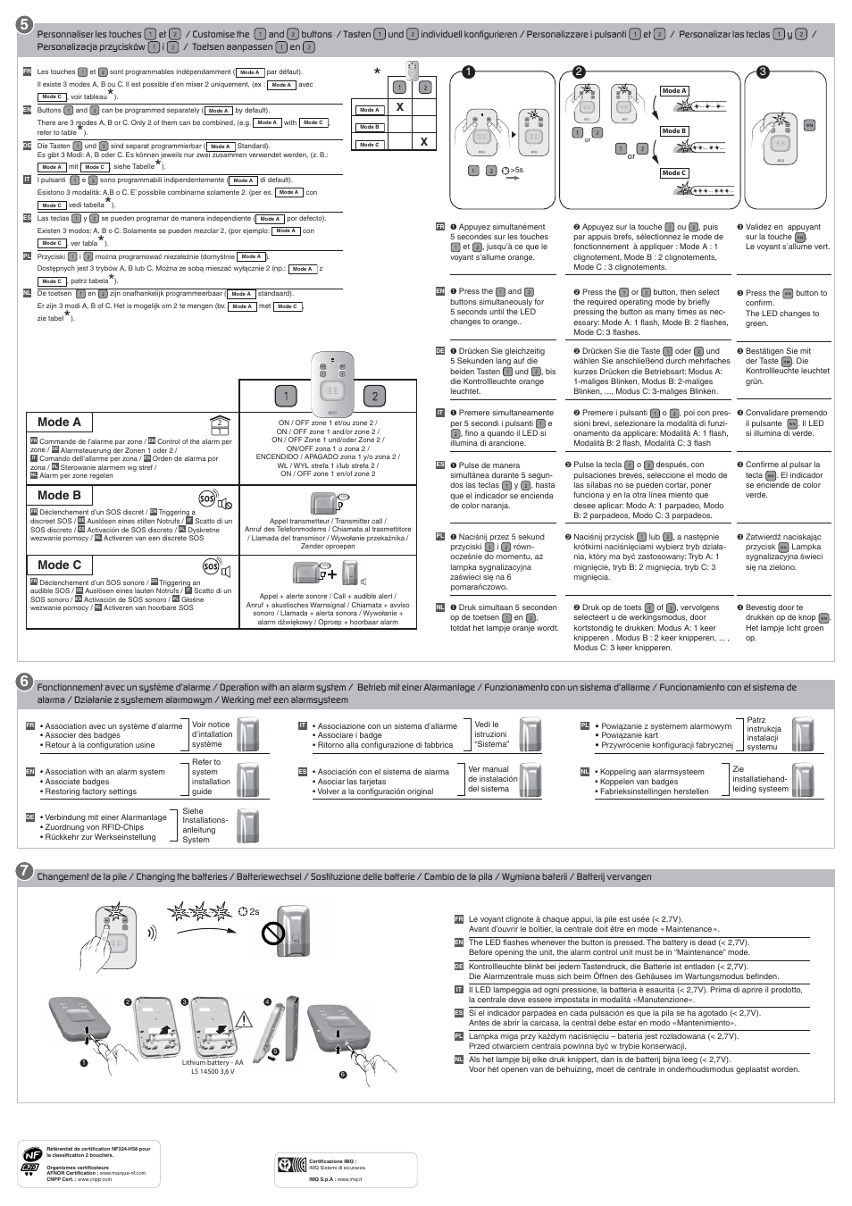 Mode a mode b mode c | Delta Dore LB 2000 TYXAL+ User Manual | Page 2 / 2