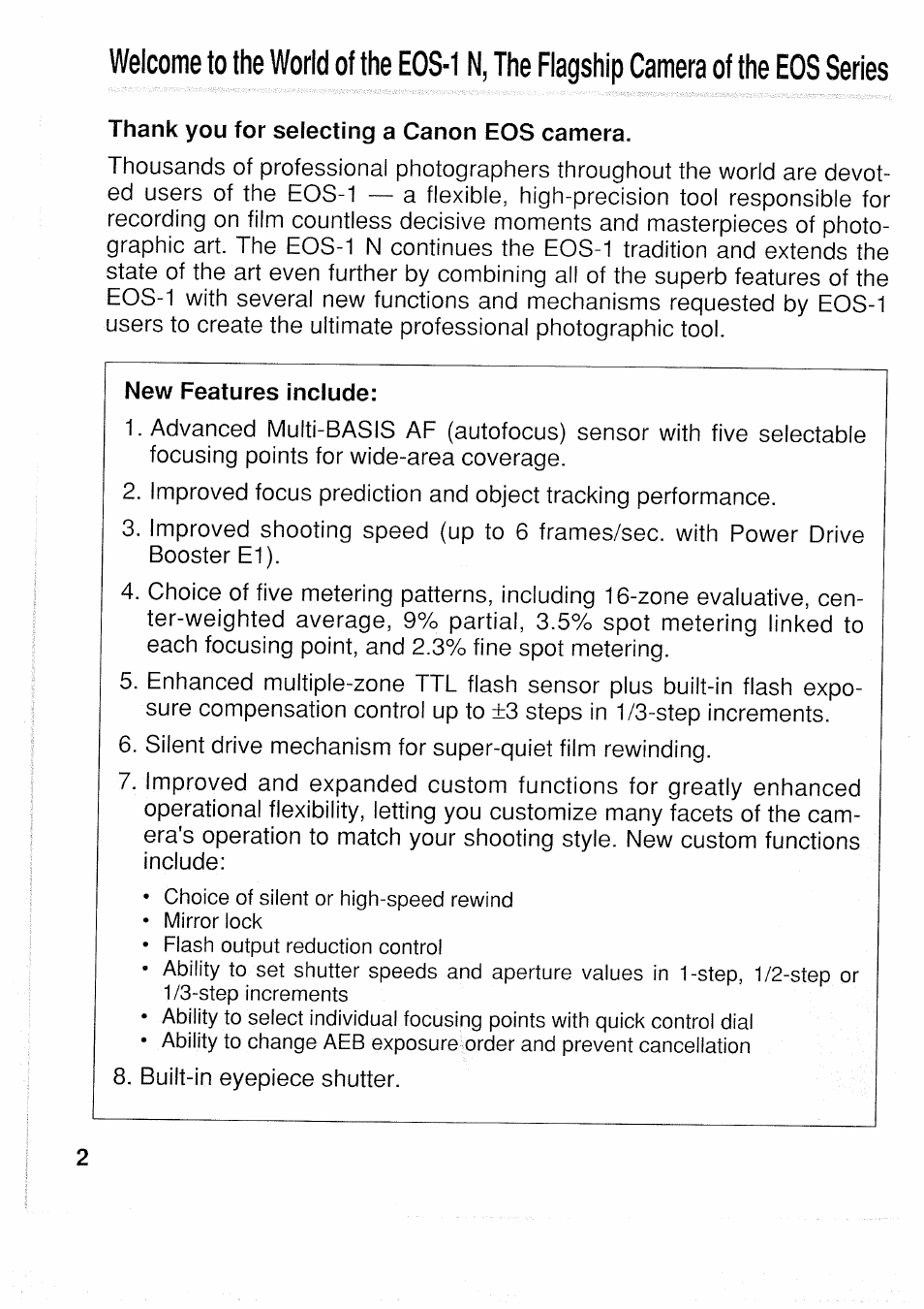 Canon EOS 1N RS User Manual | Page 2 / 30