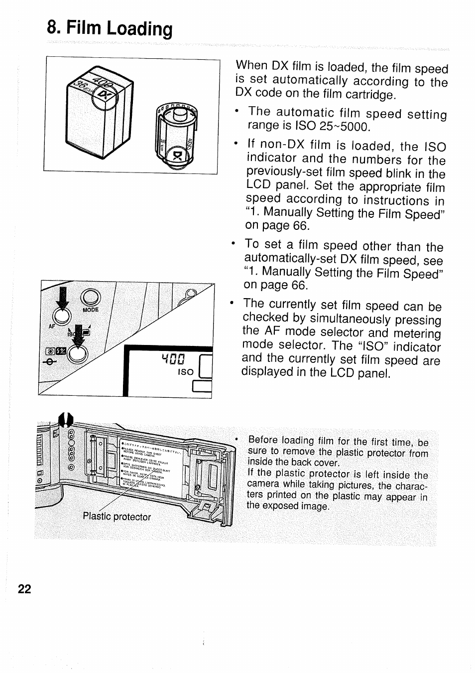 Film loading | Canon EOS 1N RS User Manual | Page 22 / 30