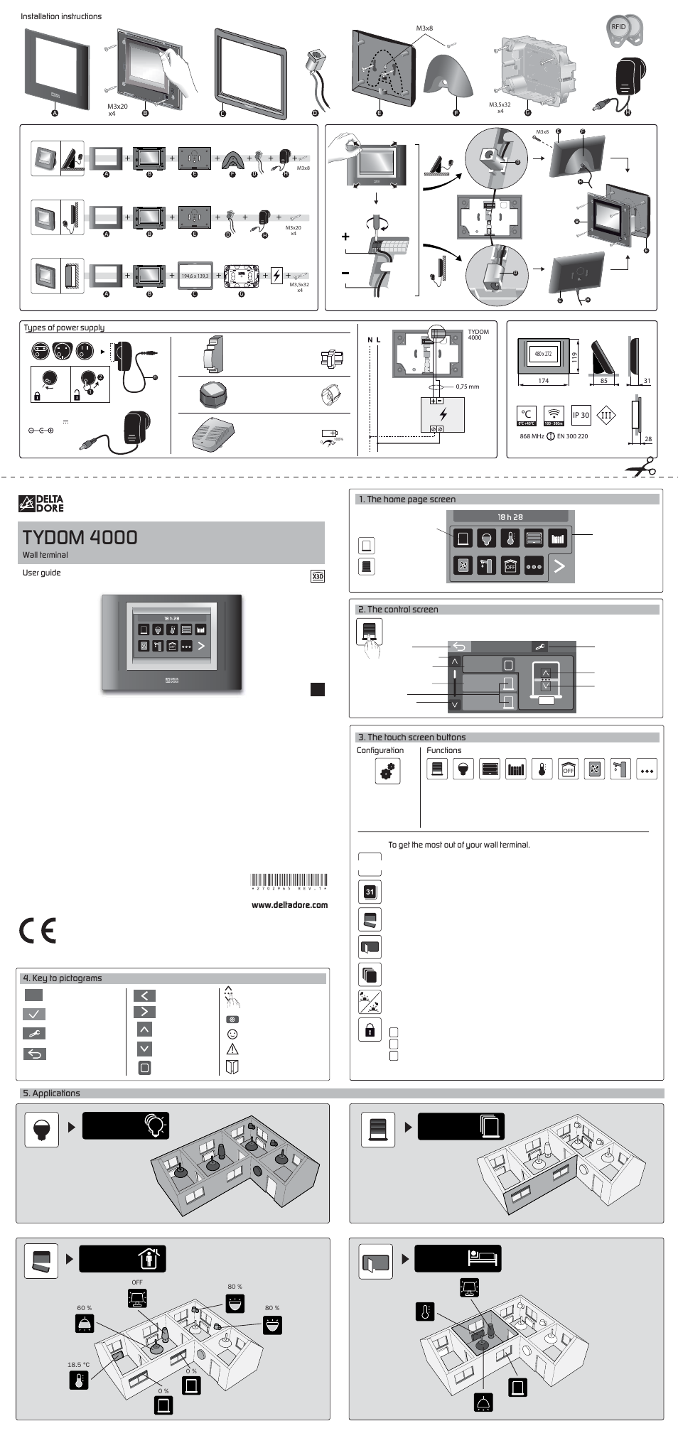 Delta Dore 4000 TYDOM User Manual | 2 pages