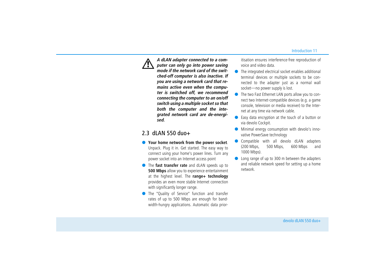 3 dlan 550 duo, Dlan 550 duo | Devolo dLAN 550 duo+ User Manual | Page 12 / 33