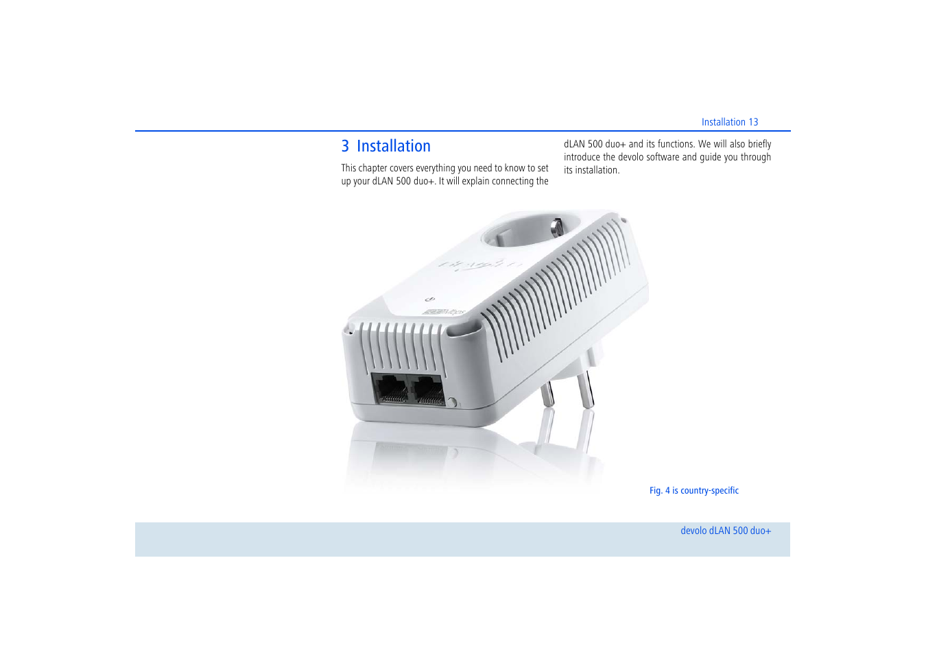 3 installation | Devolo dLAN 500 duo+ User Manual | Page 14 / 33
