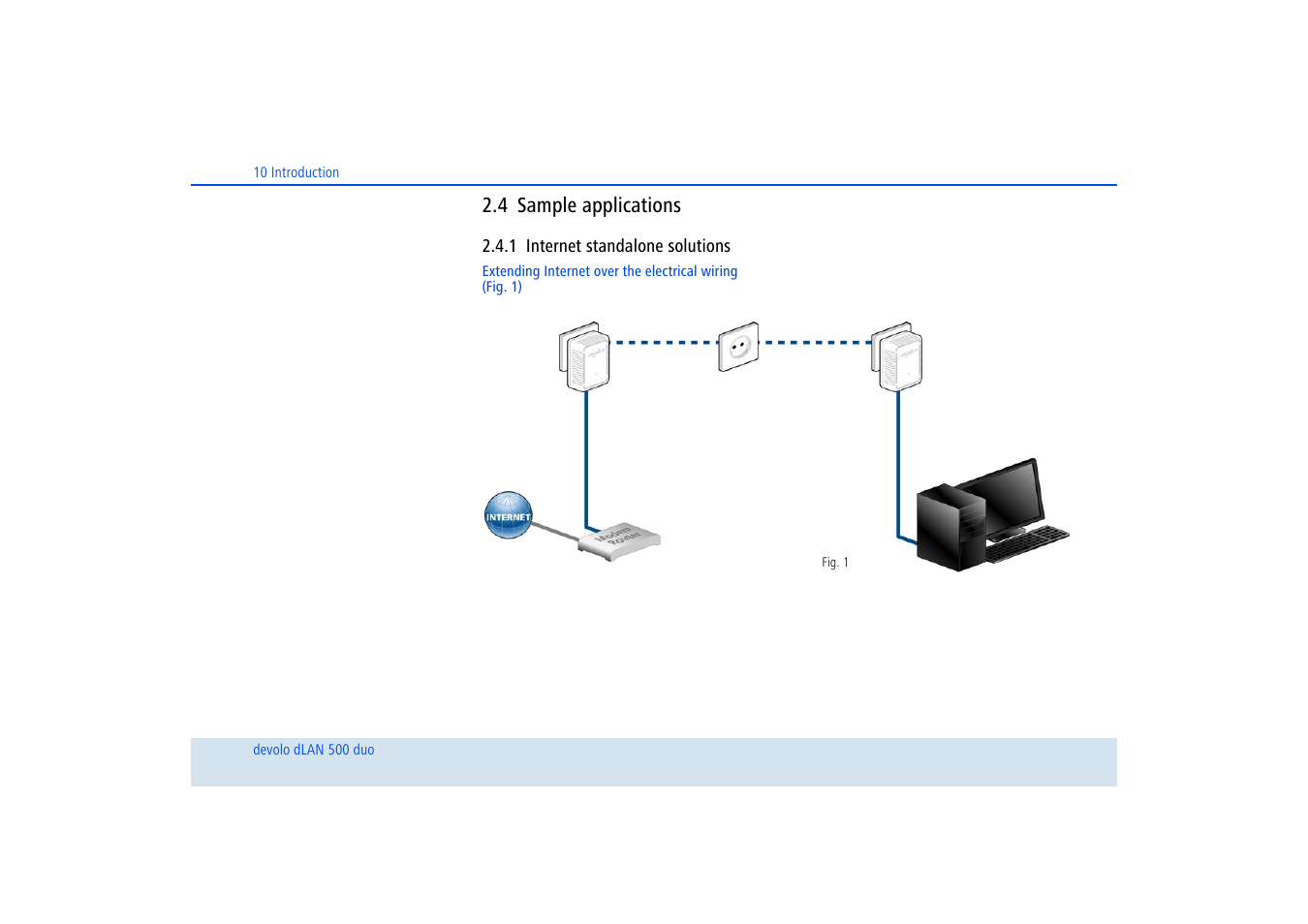 4 sample applications, 1 internet standalone solutions, Sample applications | Internet standalone solutions | Devolo dLAN 500 duo+ User Manual | Page 11 / 33