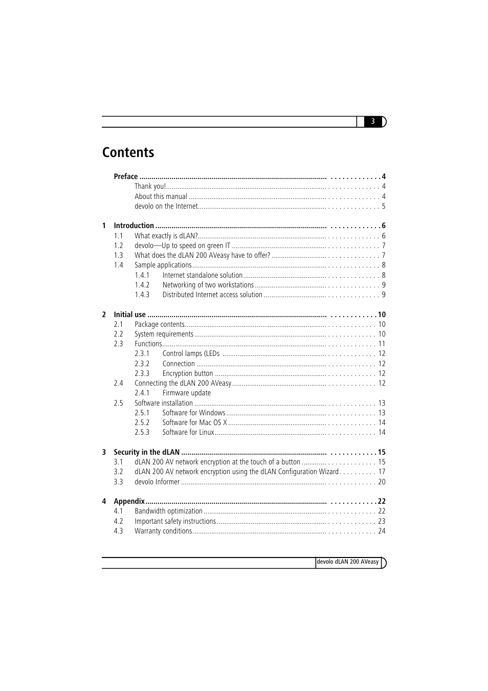 Devolo dLAN 200 AVeasy User Manual | Page 3 / 26