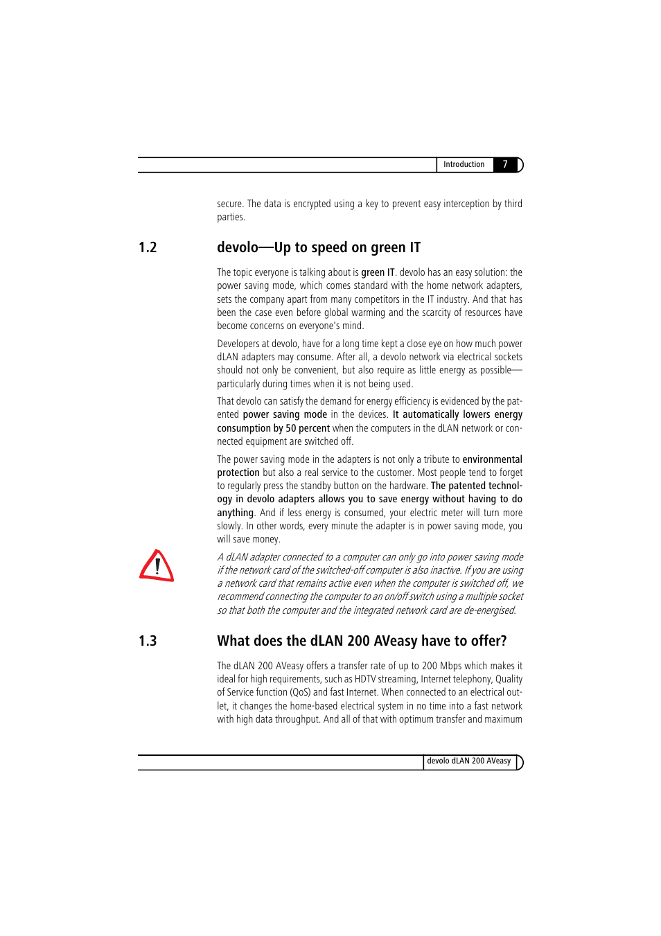 2 devolo-up to speed on green it, 3 what does the dlan 200 aveasy have to offer, Devolo—up to speed on green it | What does the dlan 200 aveasy have to offer, 2 devolo—up to speed on green it | Devolo dLAN 200 AVeasy User Manual | Page 7 / 26