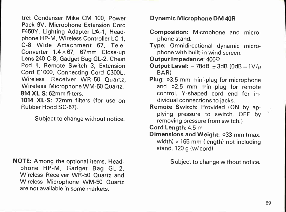 Range of application for lap dissolve, Lap dissolve cancellation | Canon 814XL-S User Manual | Page 91 / 167