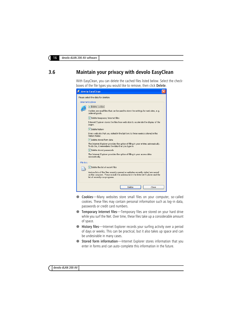 6 maintain your privacy with devolo easyclean, Maintain your privacy with devolo easyclean | Devolo dLAN 200 AV User Manual | Page 16 / 25