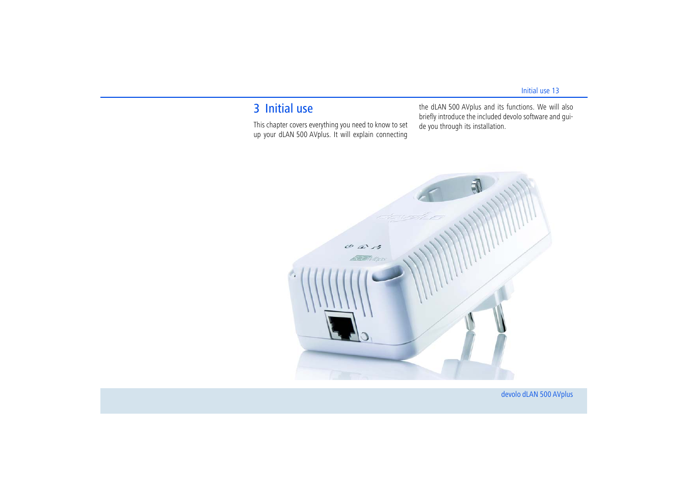3 initial use | Devolo dLAN 500 AVplus User Manual | Page 14 / 35