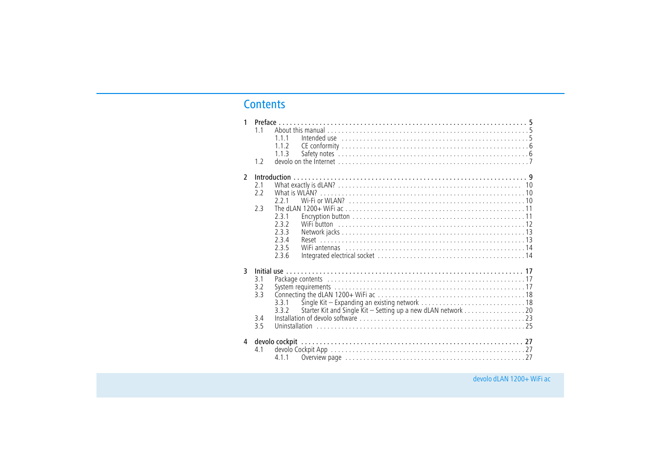 Devolo dLAN 1200+ WiFi ac User Manual | Page 4 / 55