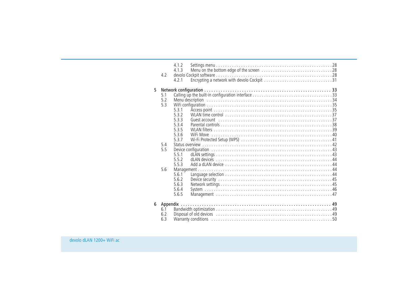Devolo dLAN 1200+ WiFi ac User Manual | Page 5 / 55