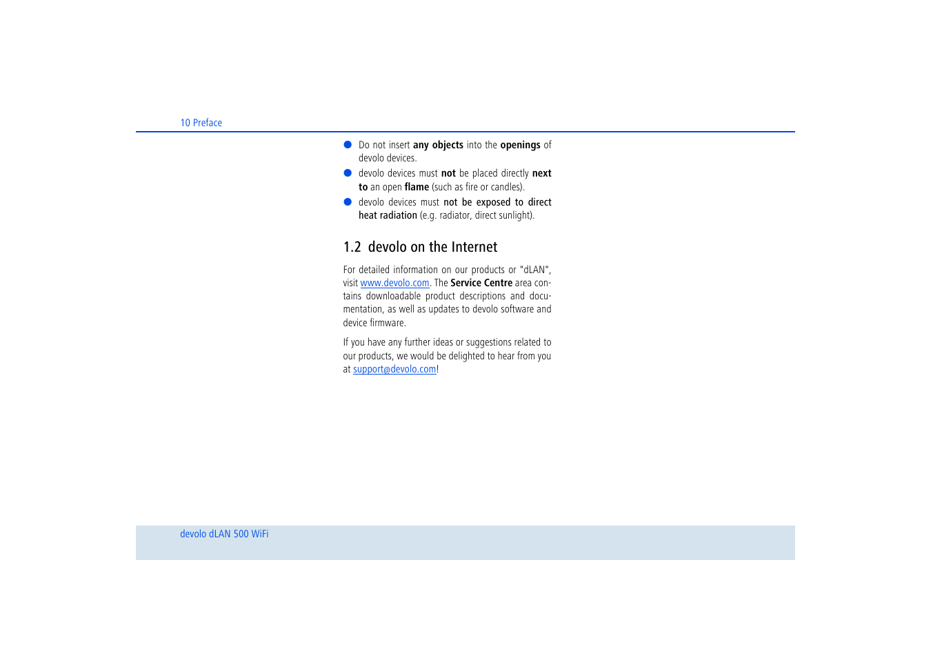 2 devolo on the internet, Devolo on the internet | Devolo dLAN 500 WiFi User Manual | Page 11 / 81