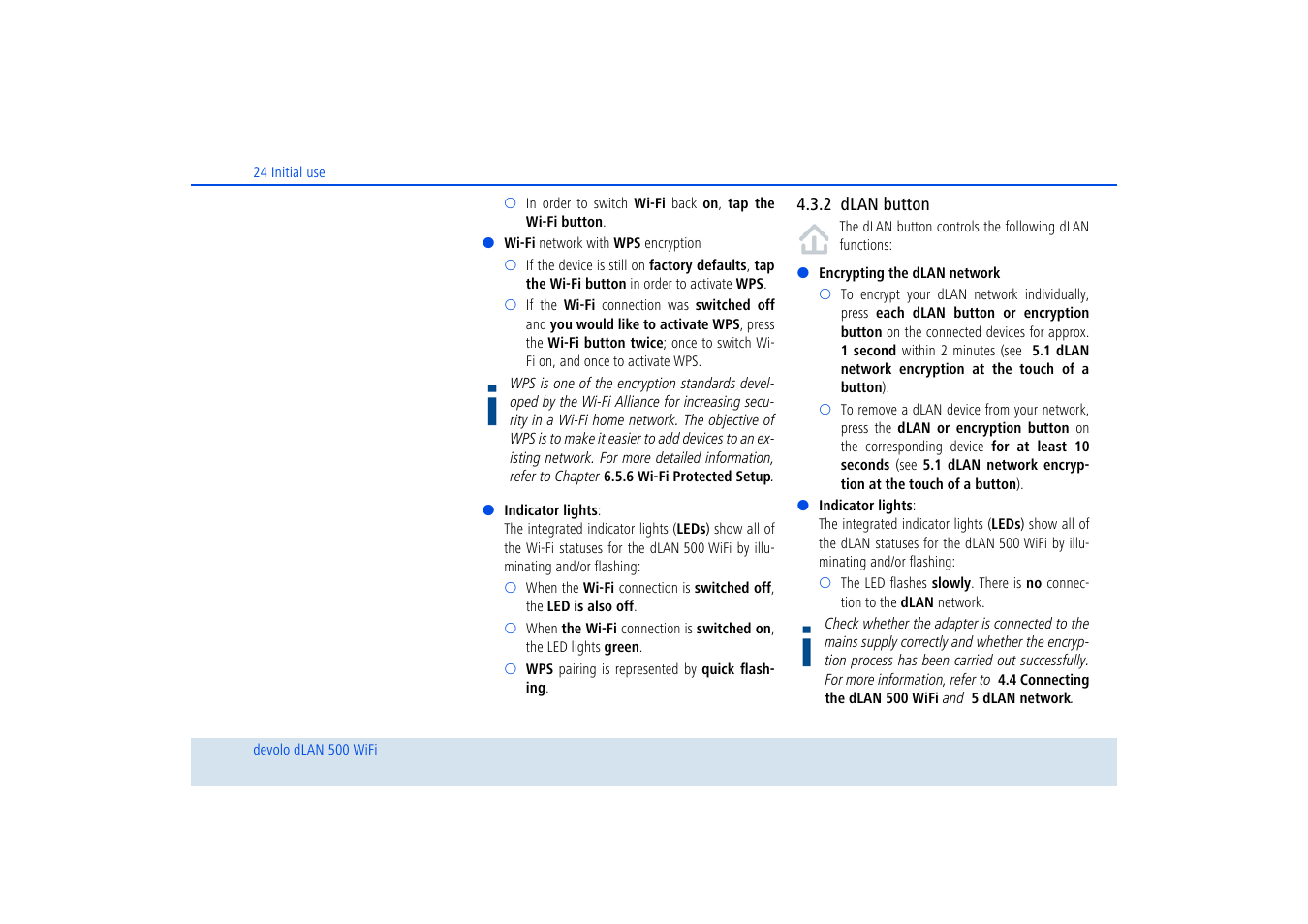 2 dlan button, Dlan button | Devolo dLAN 500 WiFi User Manual | Page 25 / 81