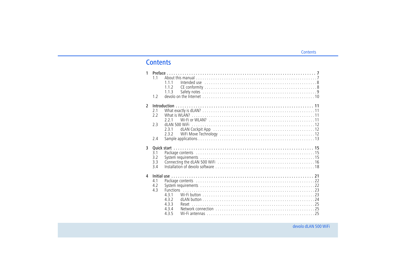 Devolo dLAN 500 WiFi User Manual | Page 4 / 81