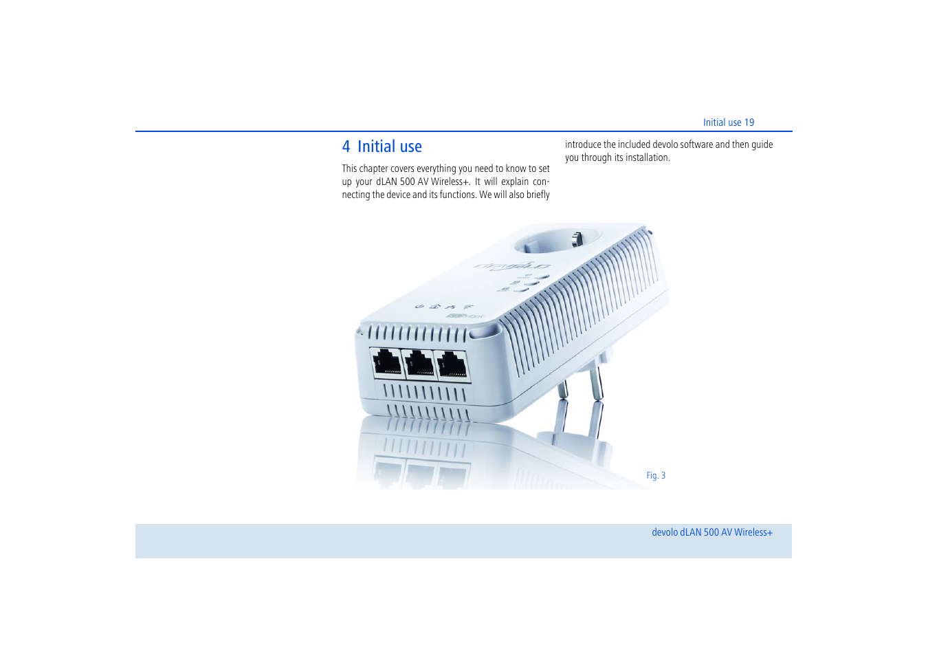 4 initial use | Devolo dLAN 500 AV Wireless+ User Manual | Page 20 / 83