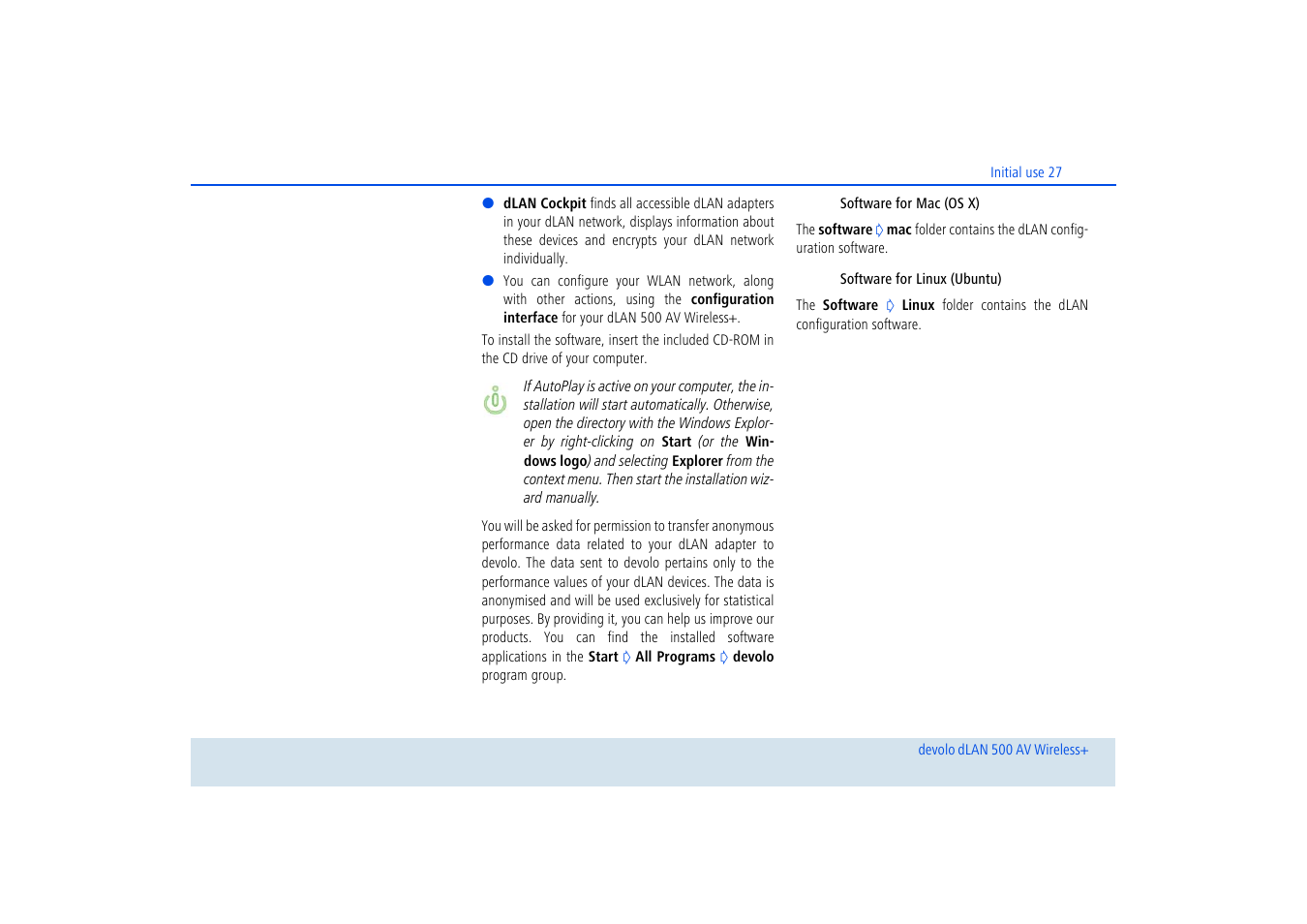 Devolo dLAN 500 AV Wireless+ User Manual | Page 28 / 83