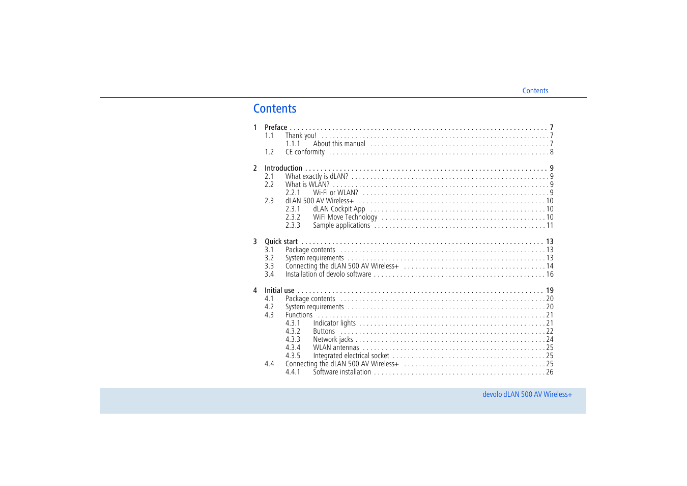 Devolo dLAN 500 AV Wireless+ User Manual | Page 4 / 83