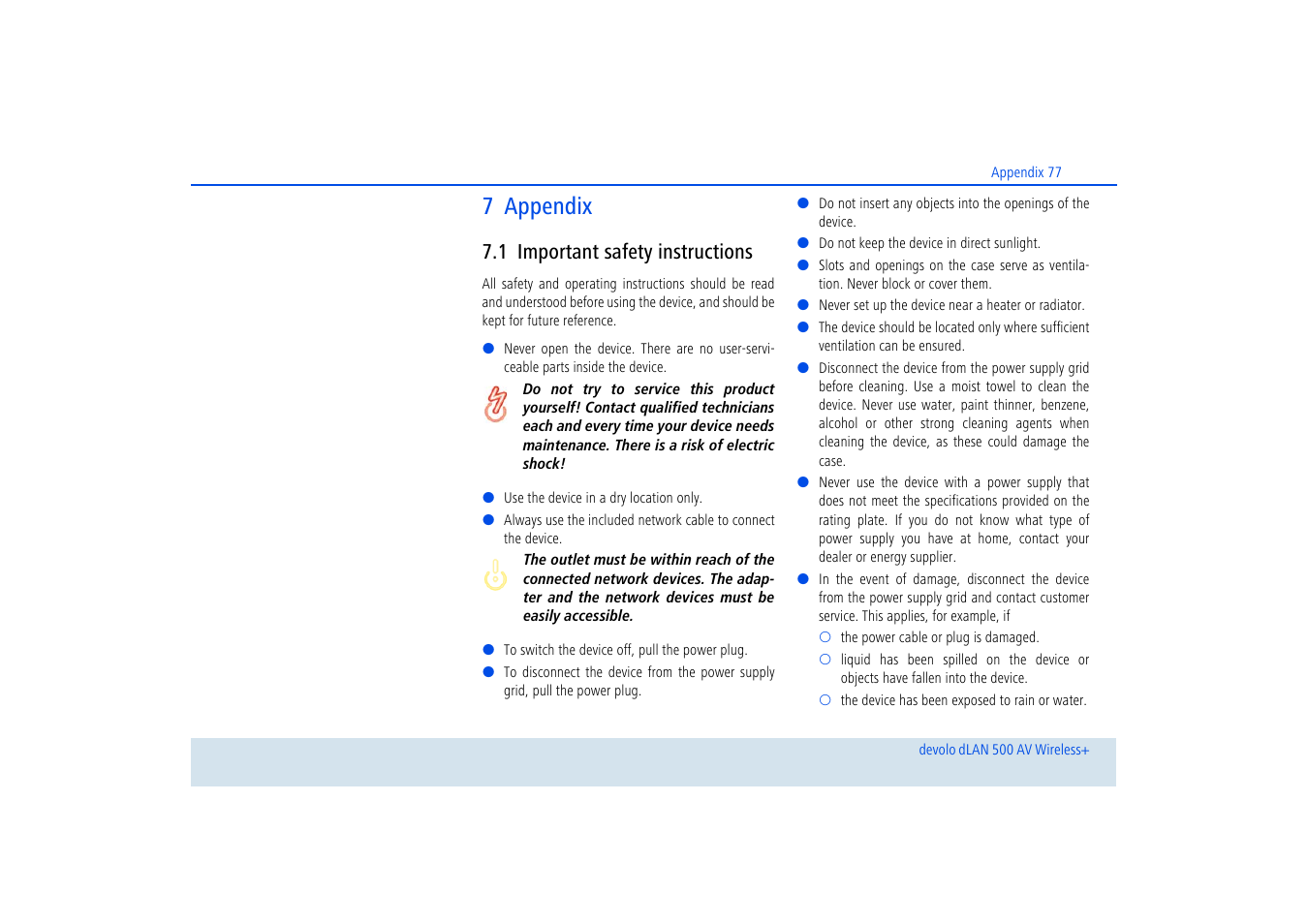 Devolo dLAN 500 AV Wireless+ User Manual | Page 78 / 83