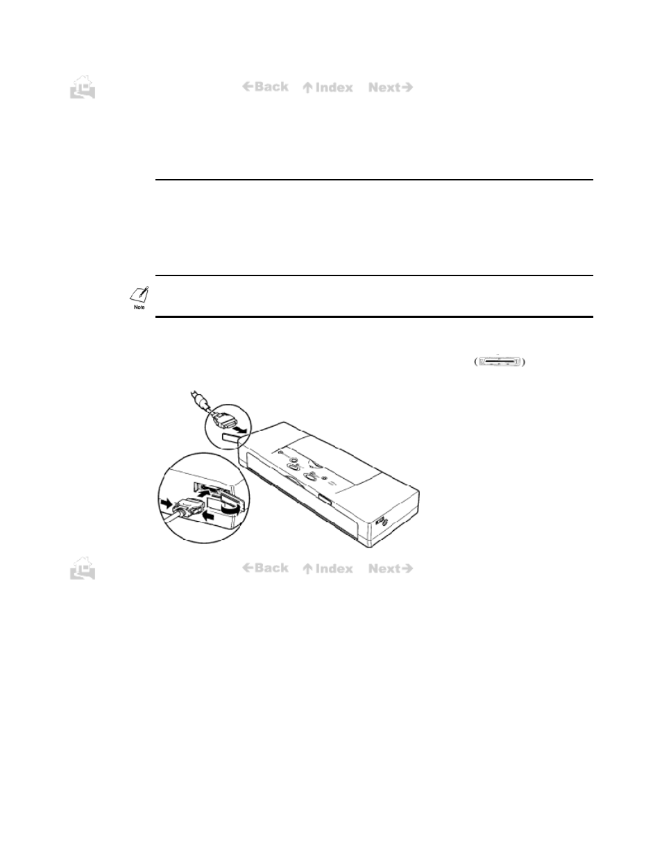 Connecting the printer to your computer, Connecting the parallel interface | Canon BJC-50 User Manual | Page 24 / 141