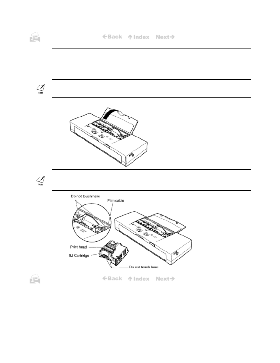 Bj cartridge installation | Canon BJC-50 User Manual | Page 32 / 141