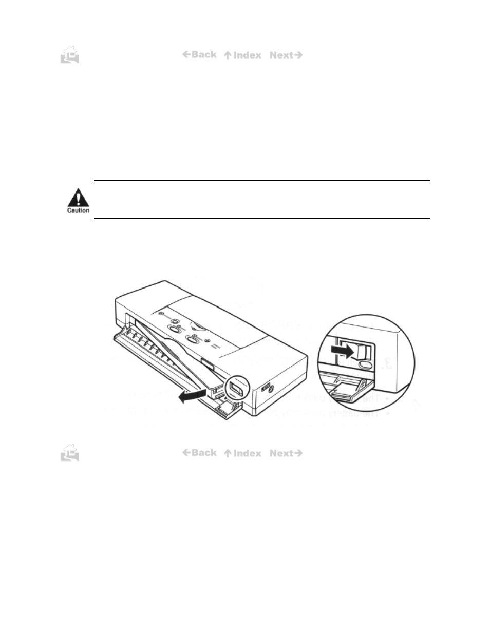 Replacing the battery pack | Canon BJC-50 User Manual | Page 66 / 141