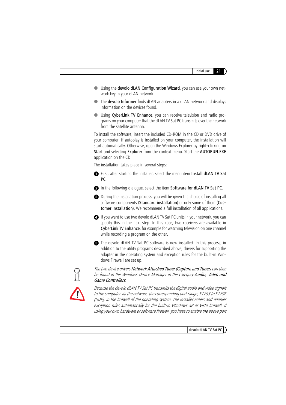 Devolo dLAN TV Sat PC User Manual | Page 21 / 75