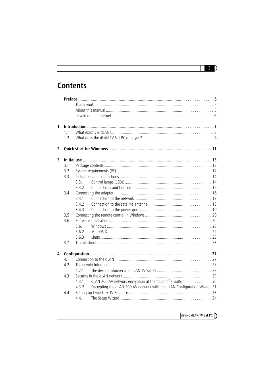 Devolo dLAN TV Sat PC User Manual | Page 3 / 75