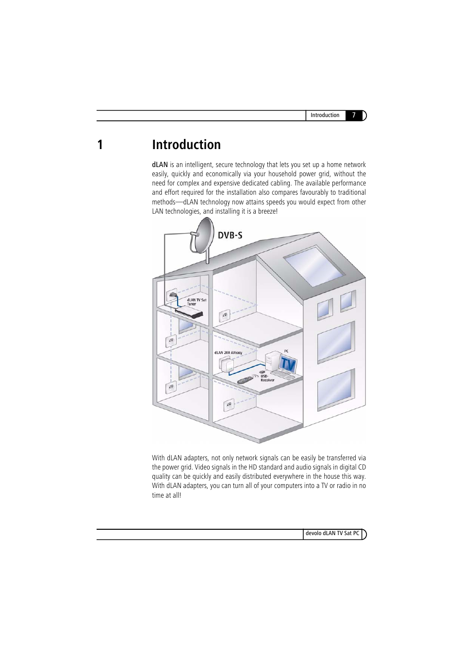 1 introduction, 1introduction | Devolo dLAN TV Sat PC User Manual | Page 7 / 75