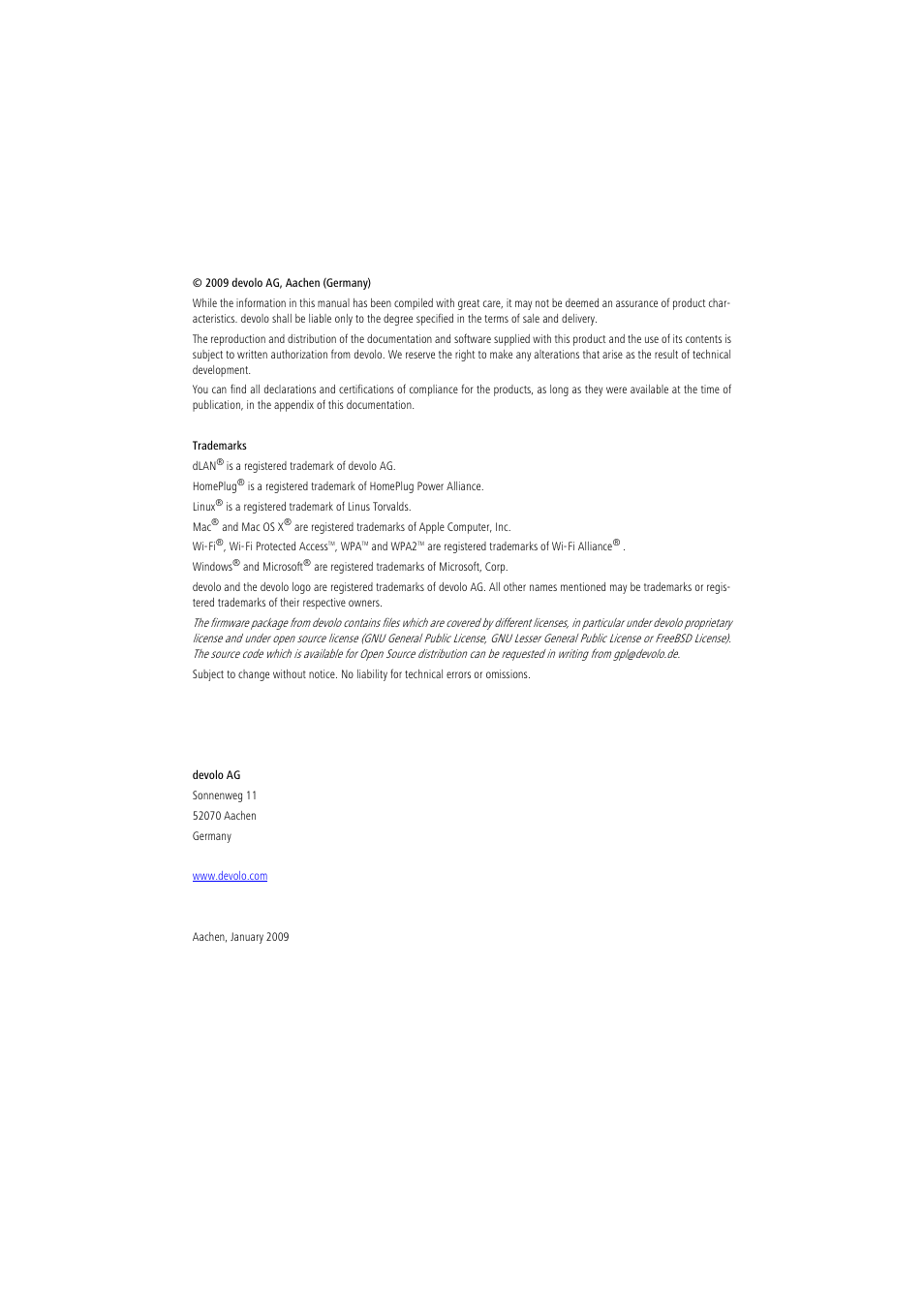 Devolo dLAN 200 AV Wireless G User Manual | Page 2 / 47