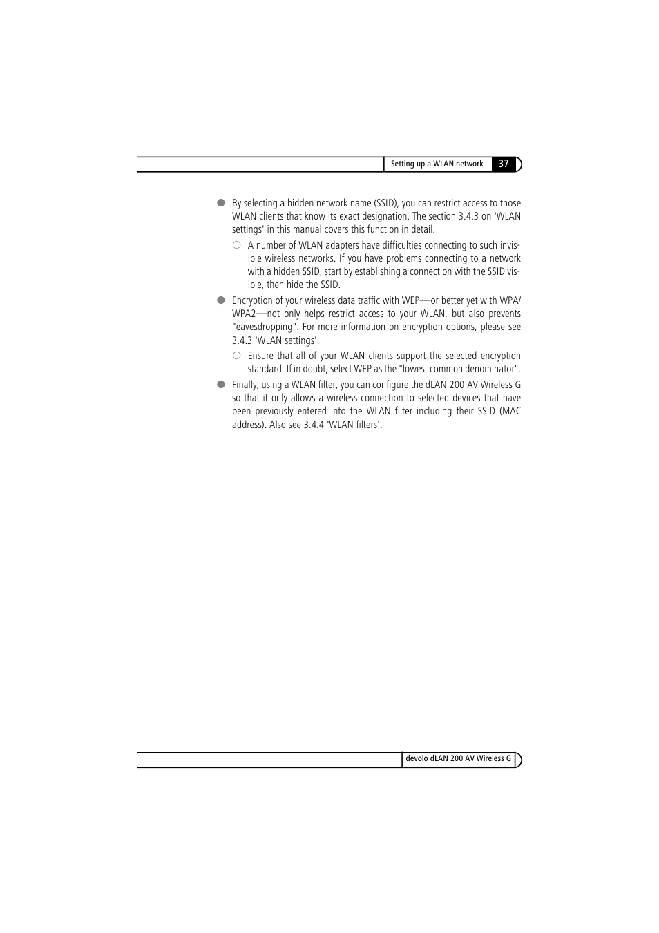 Devolo dLAN 200 AV Wireless G User Manual | Page 37 / 47