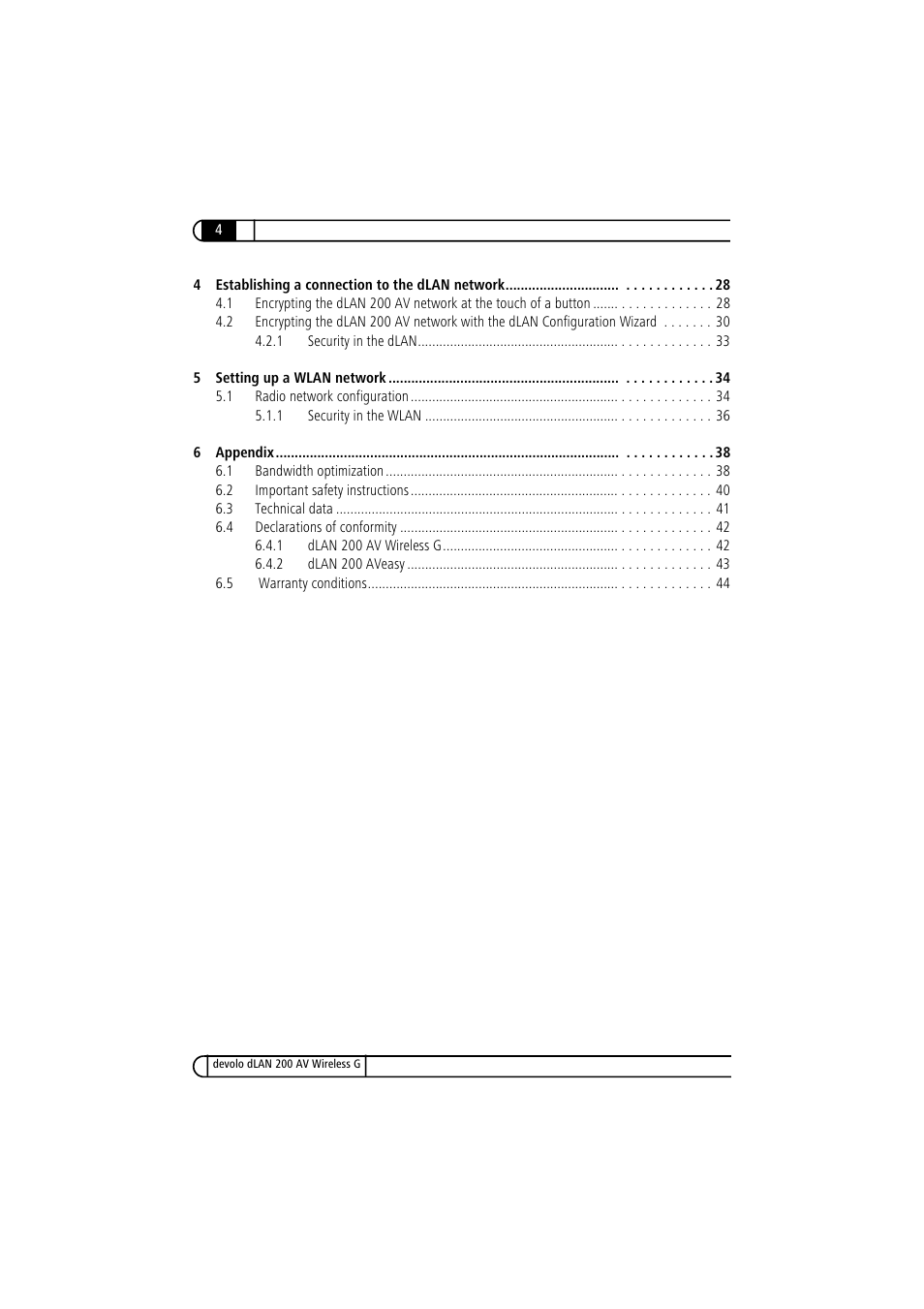 Devolo dLAN 200 AV Wireless G User Manual | Page 4 / 47