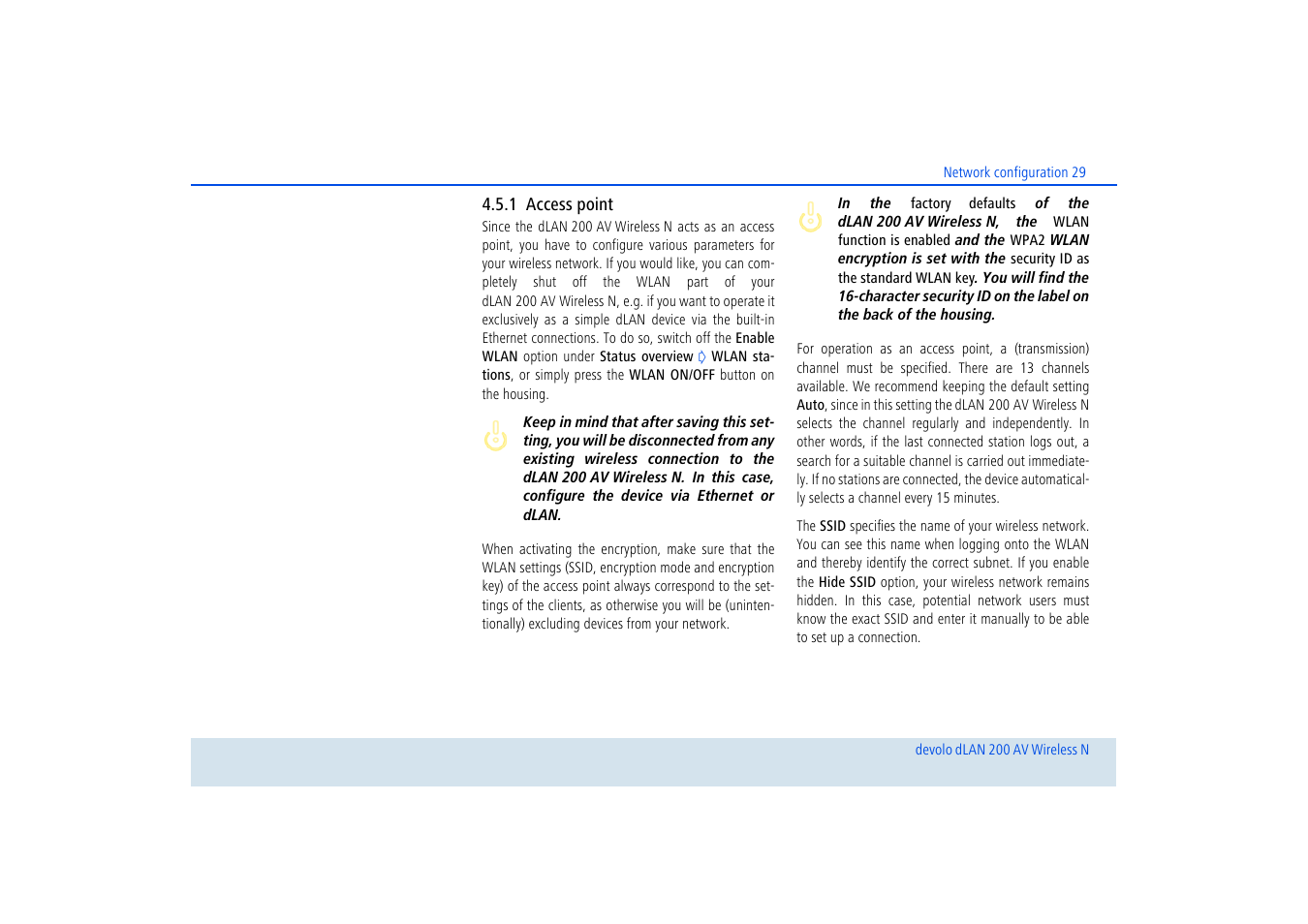 1 access point, Access point | Devolo dLAN 200 AV Wireless N User Manual | Page 30 / 57